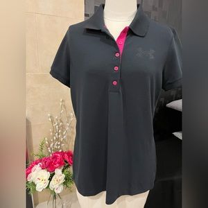 Black Under Armour golf shirt